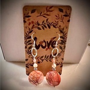 Fashion Fresh water pearl beaded with crystal on sterling silver hooks